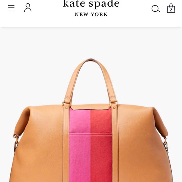 Kate Spade RACING STRIPE FAYE LARGE WEEKENDER - Picture 7 of 12